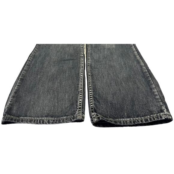 I.N.C. COPENHAGEN BOOT CUT HIGH-RISE JEANS, MENS, 32W-34L, DISTRESSED DENIM BLUE - Picture 8 of 12